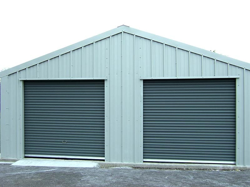 6.2m x6m Bronze Range double garage in Goosewing Grey Shanette Sheds
