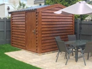 3.2m x 3m Silver Range with Plank effect upgrade Shanette Sheds