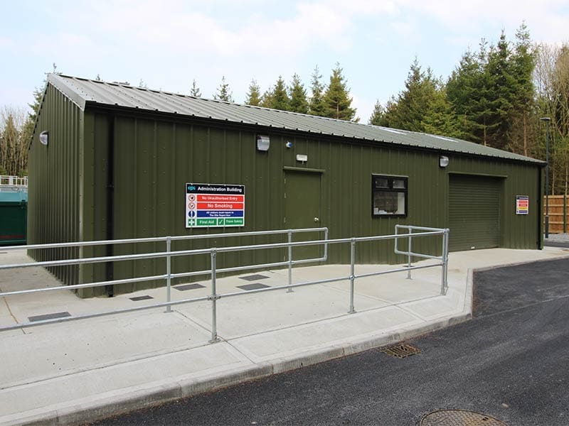 15.3m x 7.3m 80mm Gold Range unit used as a control room in Center Parc, longford. Shanette Sheds