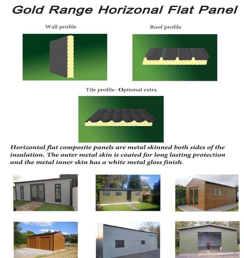 Shanette Sheds Garden Gold Range Horizontal Flat Panel Info Sheet