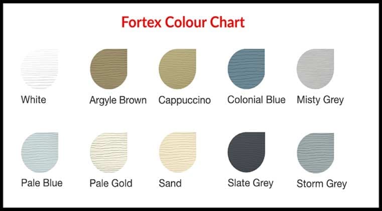 Fortex Colour Chart Fortex Colour Chart