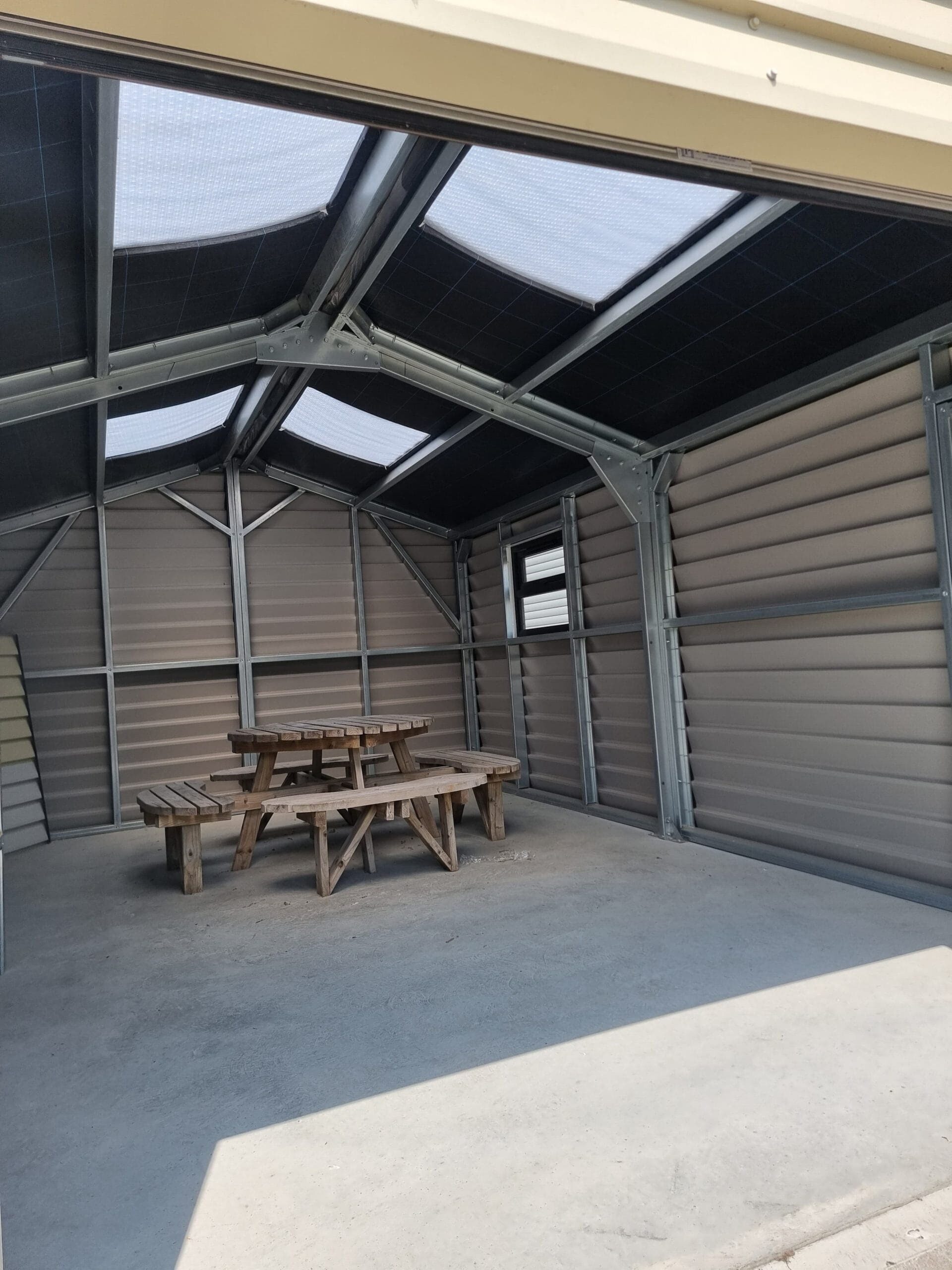 Interior of Bronze Range Steel Garages