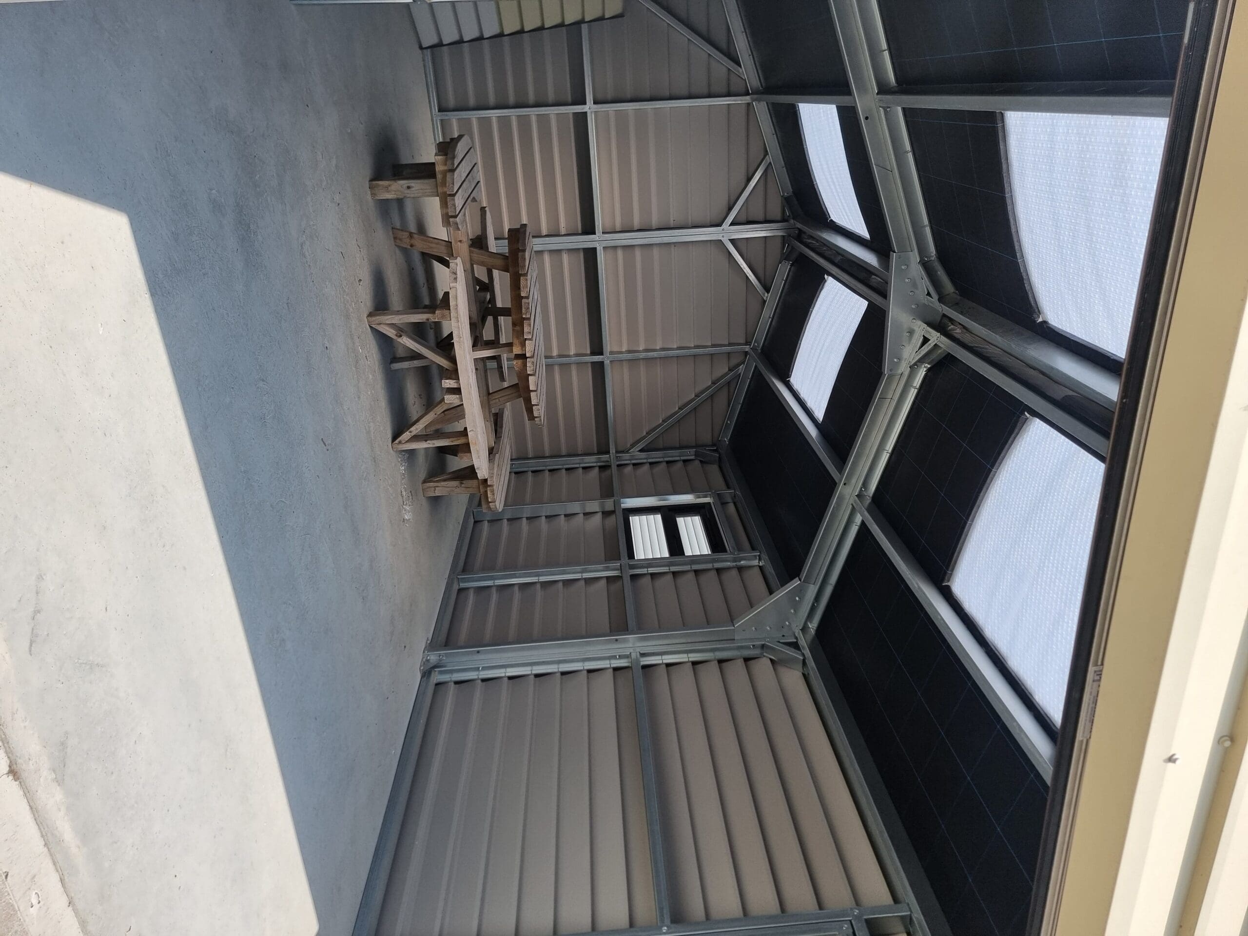Interior of Bronze Range Steel Garages
